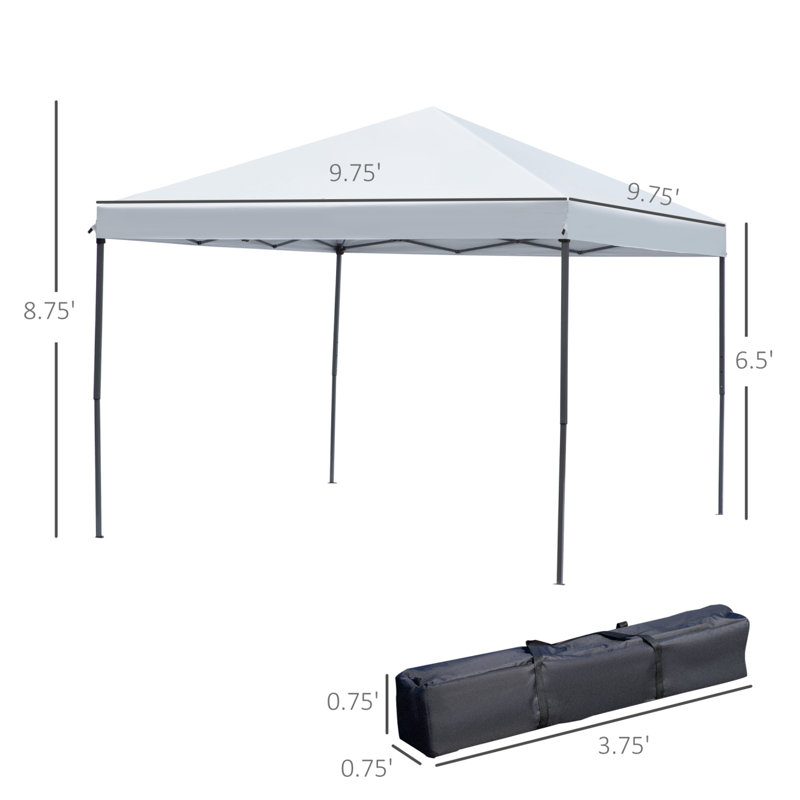 Outdoor Steel Patio Gazebo, Blanc
