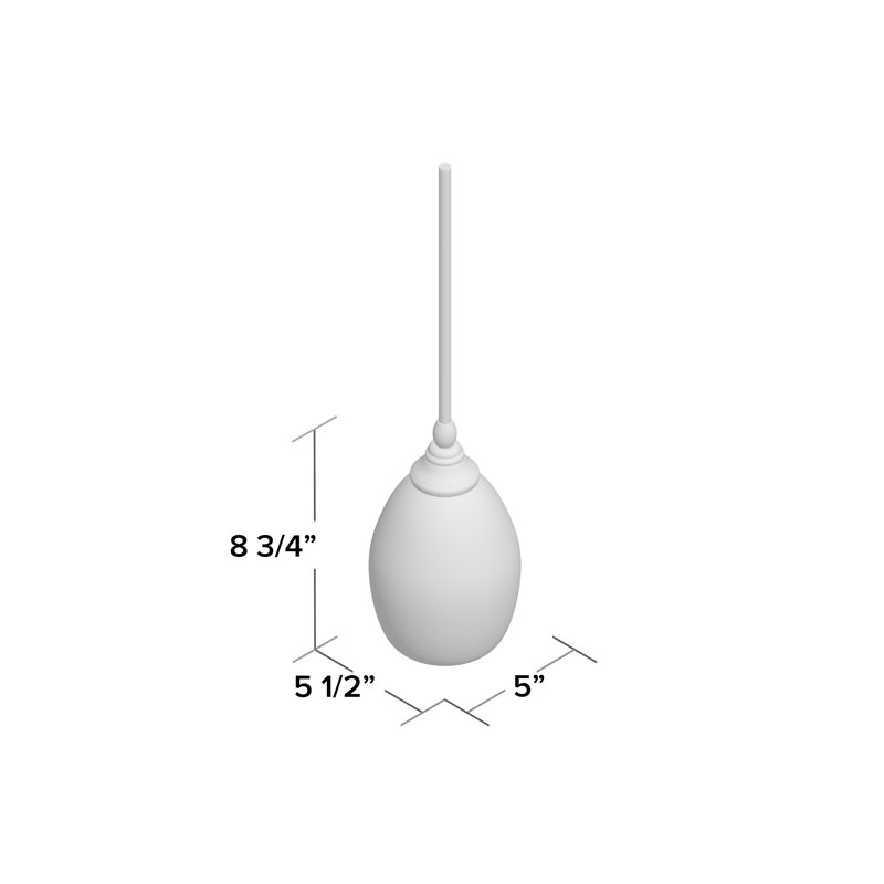 Stem Hung Mini Pendant Shown With Fusion Glass, 5"