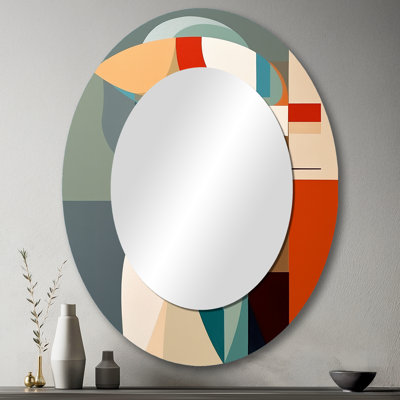 Quanshae, portrait féminin Art déco IV - miroir Pop Art femme, miroir mural moderne unique, impression sur métal