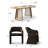 6- Person Dining Table Sets With Extendabe Oval Table & 6 Upholstered Chenile Diining Chairs-1675814878