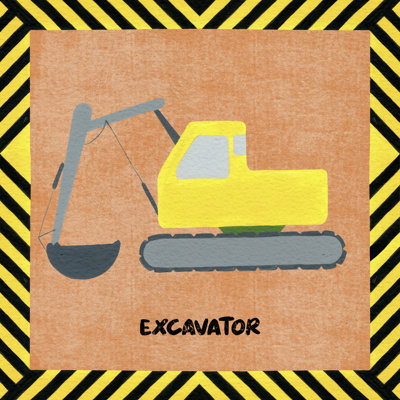 Taybree Construction Vehicle II by Regina Moore - Wrapped Canvas Print