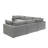 Shabby Elegance Judith Linen Modular L-Sectional, Grey