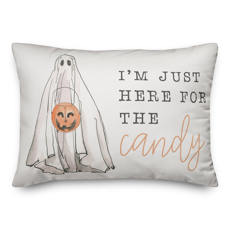  Housse de coussin rectangulaire et insert Candy Ghost