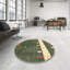 Tapis abstrait vert / beige Tora-396503085