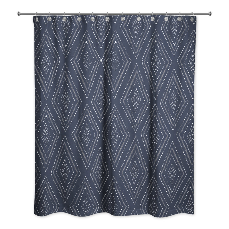 Rideau de douche simple Sonoma, Bleu marine