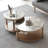 Round rock plate end table combination-105512078
