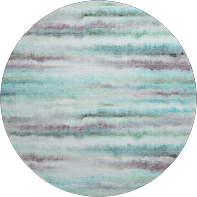 Premium Machine Washable Mayfield AMF2098 Striped Rug
