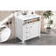 Meuble-lavabo de 30 pouces avec lavabo, panneau de fibres à densité moyenne moderne et rangement en bois d'hévéa