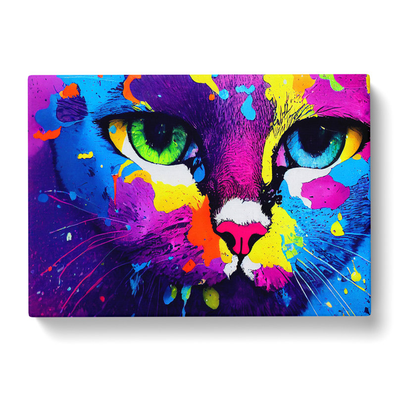 Cat Splash Vol.7 Abstract - Wrapped Canvas, 35cm H x 50cm W x 3cm D