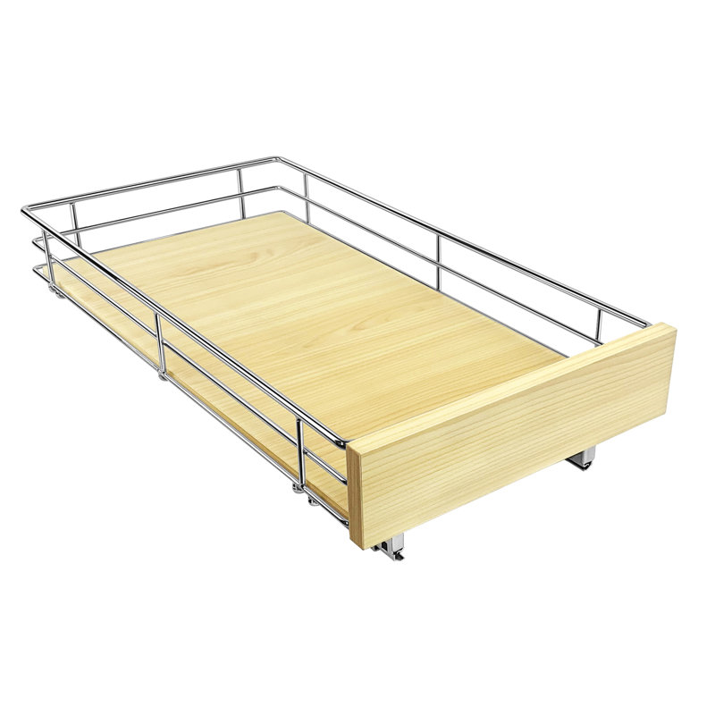 Lynk Professional 11" x 21" Wood and Chrome Pull Out Drawer