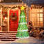 Arbre lumineux pliable avec lumières blanches chaudes et décoration de Noël étoile