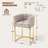 Hilgard Modern Cotton-Linen Dining Chairs With Metal Legs, 24.5" Seat Height Barrel Chairs For Dining Living Room-614095527