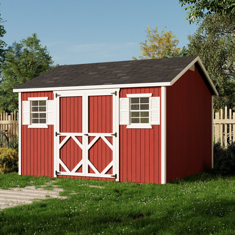 Classic Workshop Outdoor Wood Storage Shed, 12' x 12', No