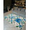 Tapis bleu en polypropylène tissé à la machine intérieur / extérieur Sanfiel