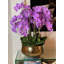 Roberi Gold Bowl With Light Purple Orchids-699514867