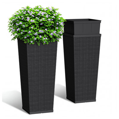 2-Piece Tapered Planter Box Set 