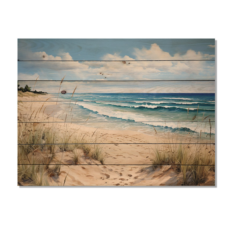 French Frenchy Coastal Serenity II sur impression sur bois, H 24 po x l 32 po x P 0,78 po