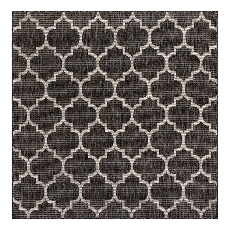 Bartman Geometric Black/Beige Indoor/Outdoor Area Rug