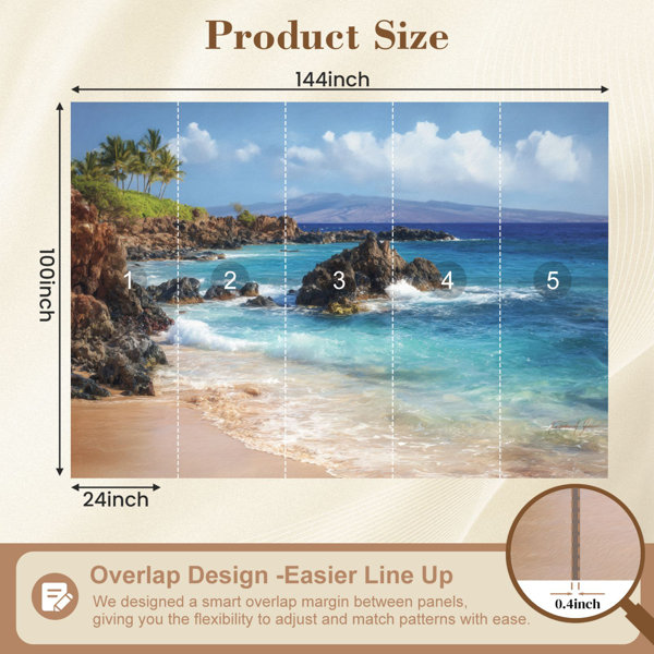 Red Barrel Studio Peel and Stick Wallpaper Tropical Storm Cloud Sky ...