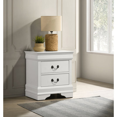 Table de chevet 2 tiroirs avec pieds