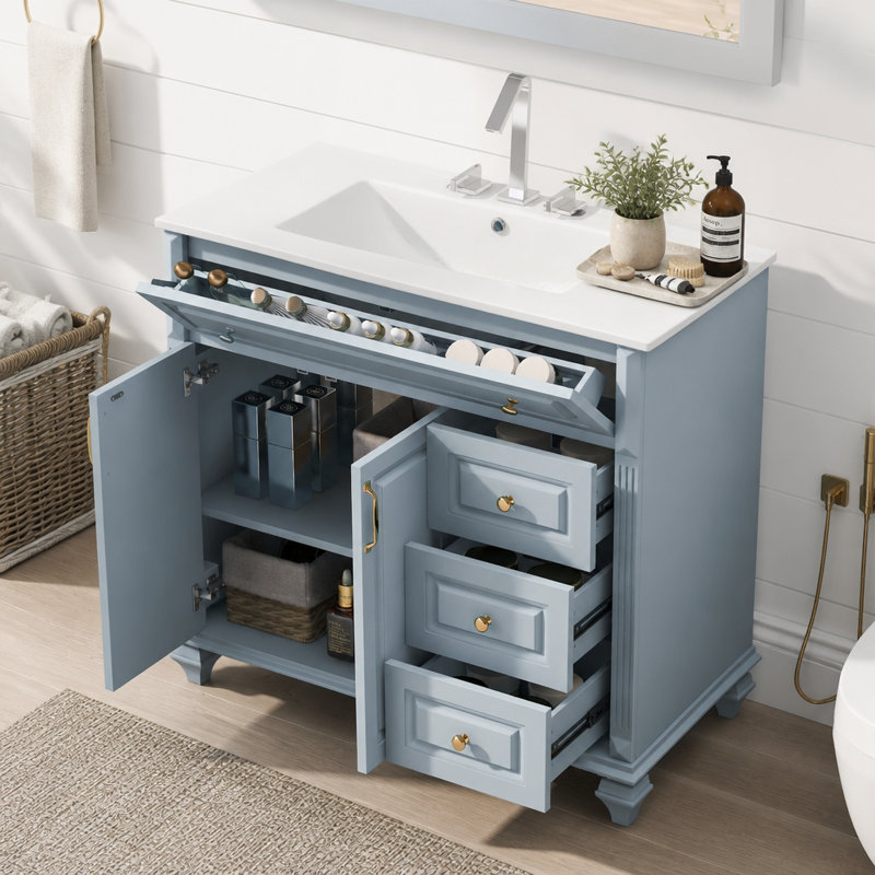 Meuble-lavabo de 91 cm avec lavabo