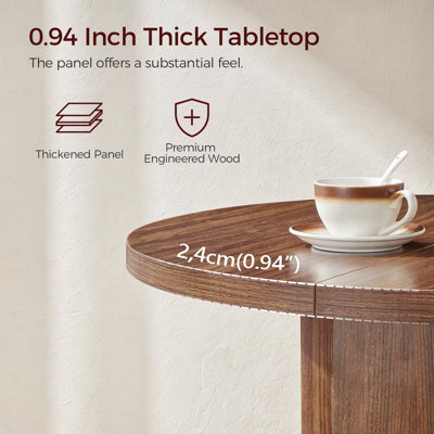 43.3" Round Dining Table for 2-3，Kitchen Dining Room Table with Storage，Pedestal Dining Table
