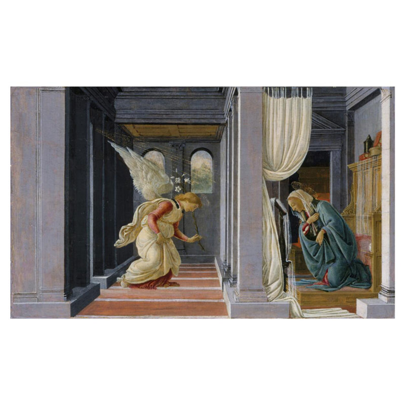 L'annonce par Sandro Botticelli - estampe numérique, H 32 po x l 40 po