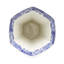 Vase hexagonal bleu Spode 10,5 "