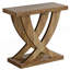 Table de bout de style campagnard 23,6 po avec support en queue de poisson, table d'appoint étroite pour le salon ou la chambre à coucher, table de chevet rustique pour les petits espaces, assemblage facile - brun rétro