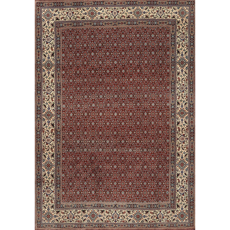 Tapis traditionnel gris / ivoire, Rectangle 5 pi x 7 pi