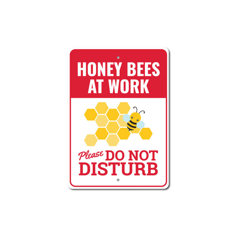 Plaque en aluminium Honey Bee, H 14 po x l 10 po x P 0,04 po