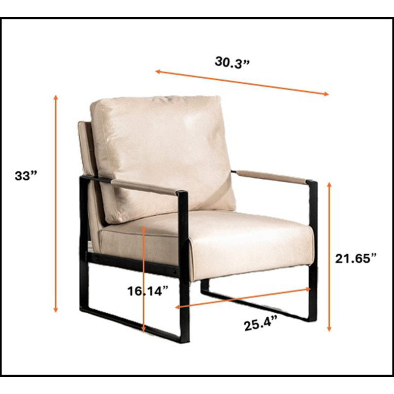 Fauteuil d'appoint Direct Classic Mid Century Modern, Chameau clair