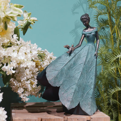 Collection de statue de fée feuille d'ange, décor de maison et de jardin rustique en résine pour l'intérieur et l'extérieur
