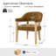 Chaise de salle à manger rembourrée avec pieds en bois massif Eliason l 24,25 po Farmhouse-131449302