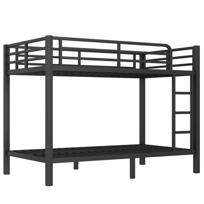 Metal Twin over Twin Bunk Bed for Teens and Adults,Space-Saving/Noise Reduced/No Box Spring Needed, Black