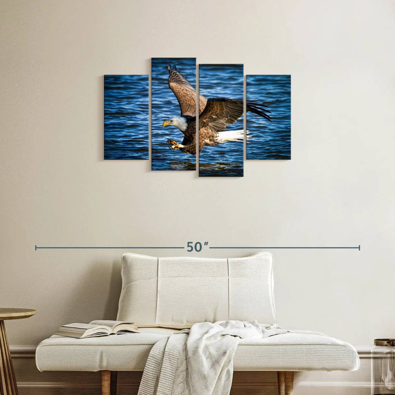 Bald Eagle Fishing, H 22 po x l 36 po