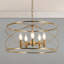 Lustre moderne 20 po en laiton avec 6 lumières