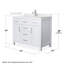 Meuble-lavabo simple autoportant de 42 po avec plateau en quartz Beckett-108351888-108351889-108351890