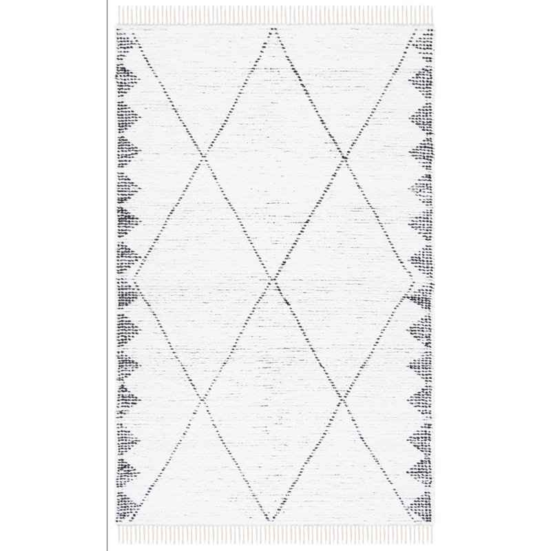 Tapis ivoire / noir Anaid, Rectangle 6 pi x 9 pi