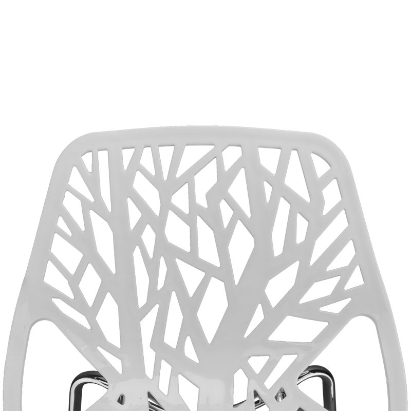Chaise d'appoint empilable Wiltz, Blanc