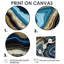 «Gold Blue Geode Gems - Stone Geode», reproduction sur toile encadrée-59991933-59991932
