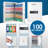 100 Keys Key Cabinet Digital Keypad Wall Safe White
