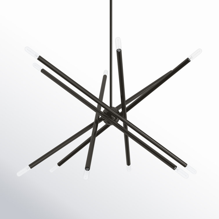 Poco 12 Light Metal Dimmable Sputnik Chandelier