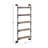 Wall Mounted 5 Tier Floating Shelf With Metal Tube, Oak Finish, Water Pipe Look, Ideal For Office Decor And Storage, 9"W Width, 12" Frame, Style, Home Storage Display, Shelf,