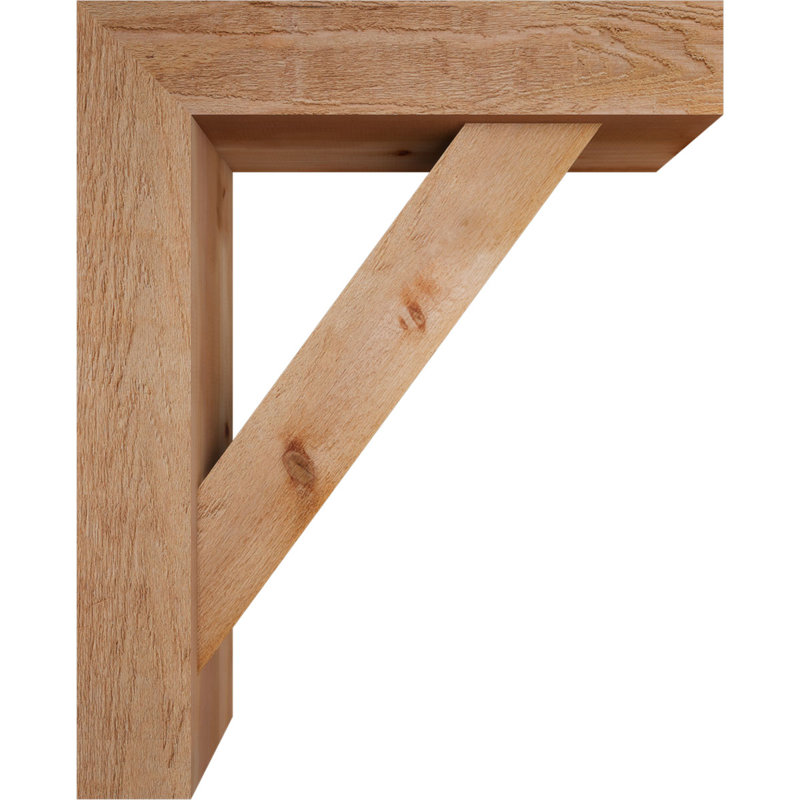 Support de bloc traditionnel avec entretoise décalée, 42 x 34, Cèdre rouge occidental de l 8 po (scié brut)