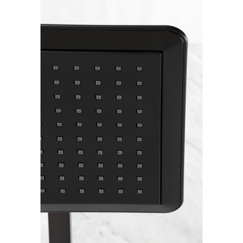 Kingston Brass Shower Scape 9-5/8-Inch Square Raindrop ABS Shower Head with 15-3/4-Inch Shower Arm, Oil Rubbed Bronze