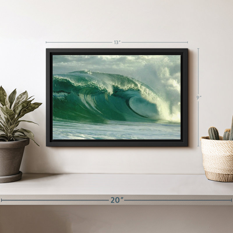 «Blue Green Ocean Wave», reproduction sur toile, H 9 po x l 13 po
