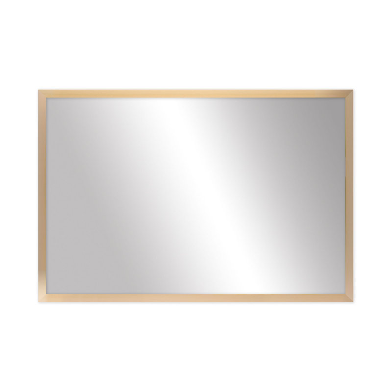 Champagne Bronze Metal Framed Wall Mirror, Bathroom Mirror and Vanity Mirror, Washington Collection, 24" x 36", Rectangle
