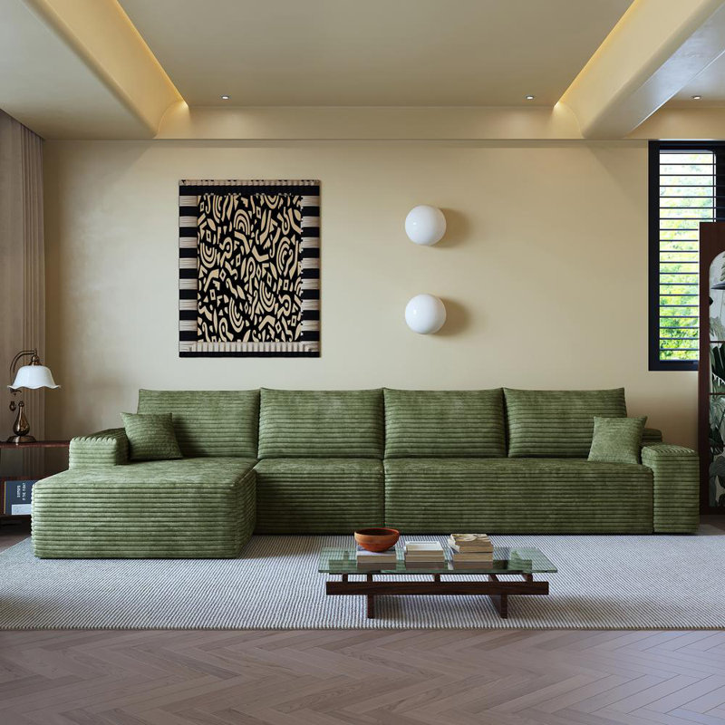 135" Cloud Sectional Couch with L-Shape Chaise