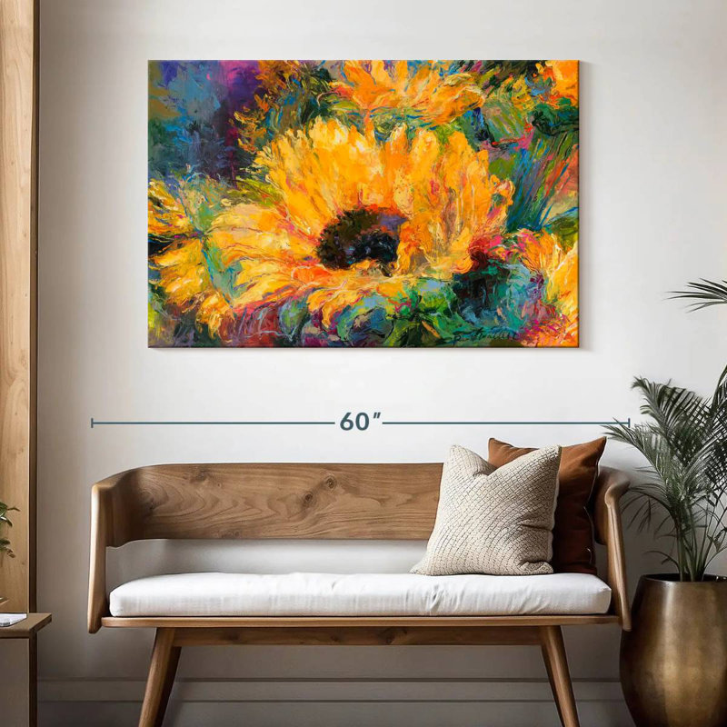 Tournesols bleus Harnek, H 32 po x l 48 po